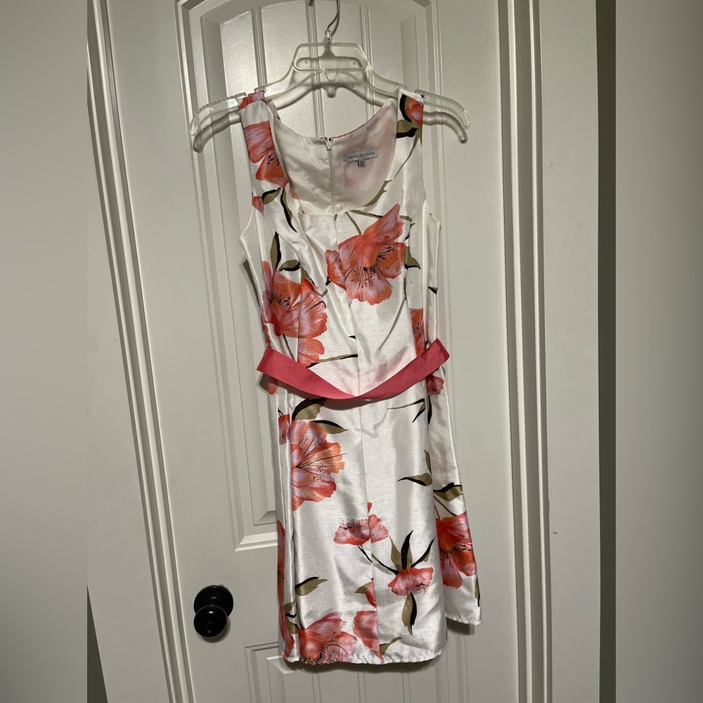 Annalee + Hope*Womens Pink Floral Sleeveless Shift Dress*8P*NWOT